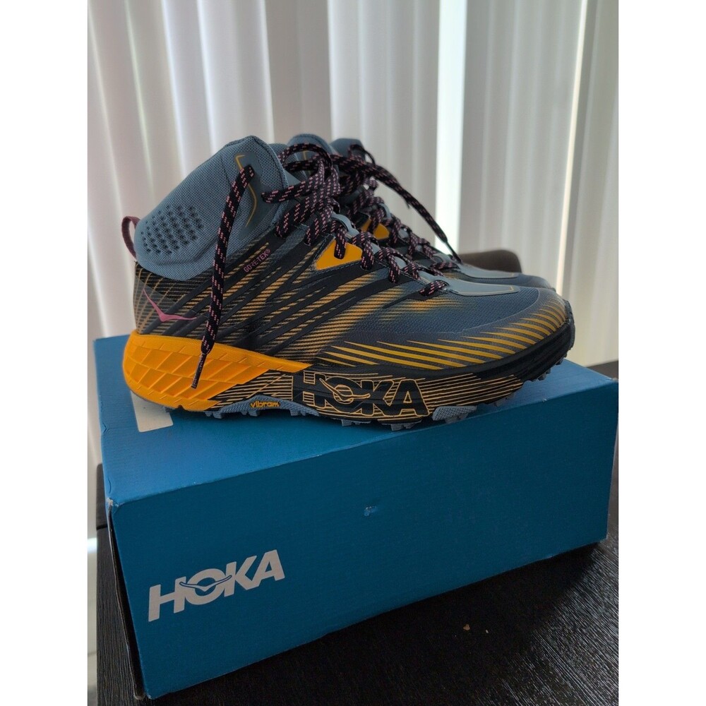 Hoka Speedgoat Mid 2 GTX Women's Hiking Shoe Sz 9.5, Worn 1x, ORIGINAL BOX - Picture 1 of 9